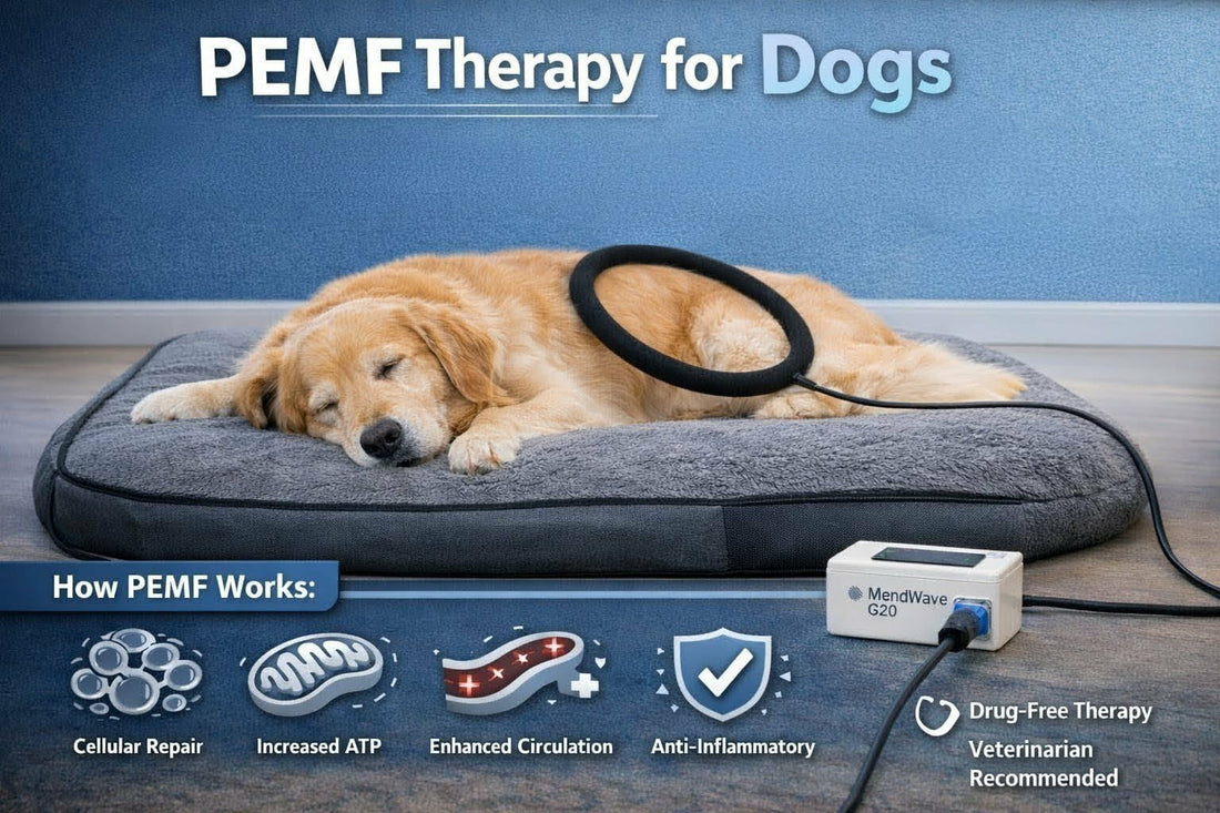 Dog using PEMF Therapy Device 